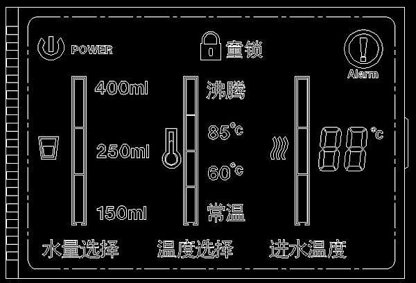 锅炉液晶屏图纸